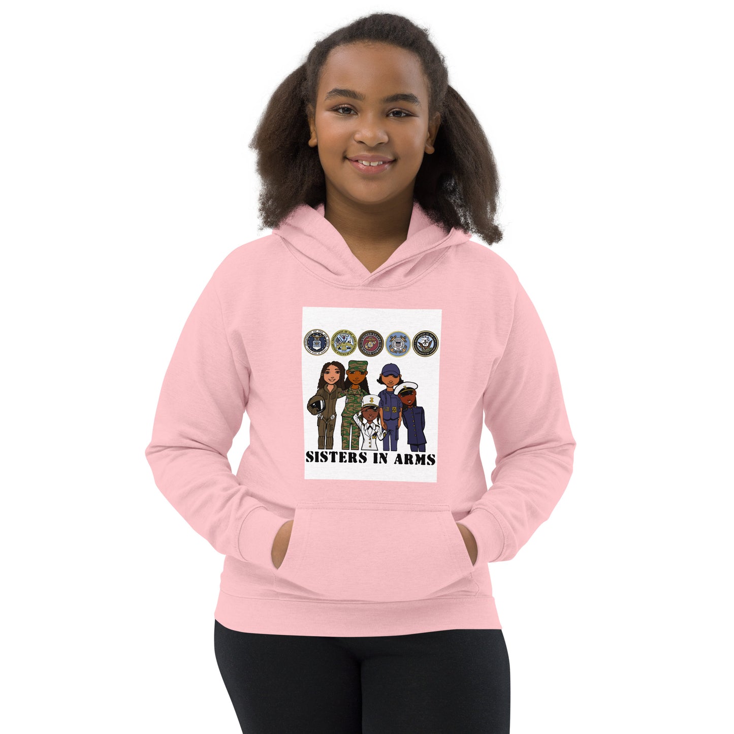 Sisters in Arms, Youth Sweatshirt Hoodie | Supporting Our Sisters in the Military