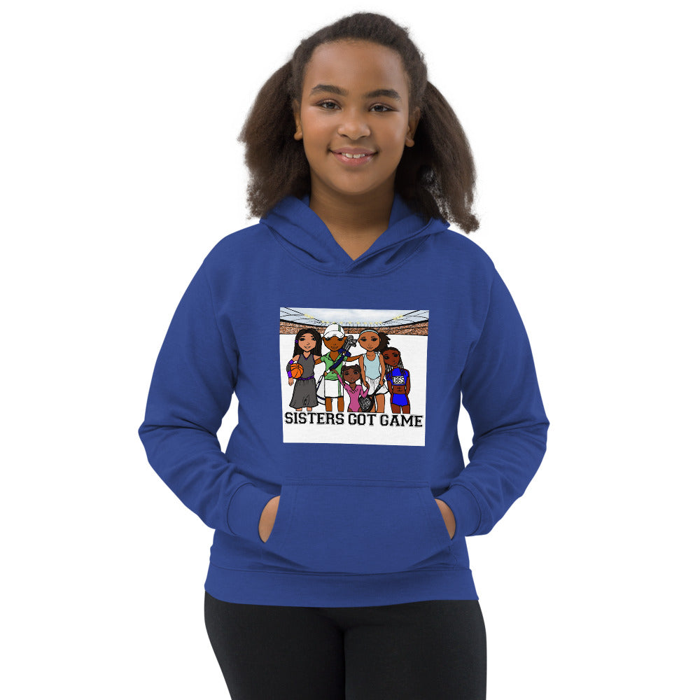 Sisters Got Game, Kids Sweatshirt Hoodie | Applauding the Dynamic Women of Sports