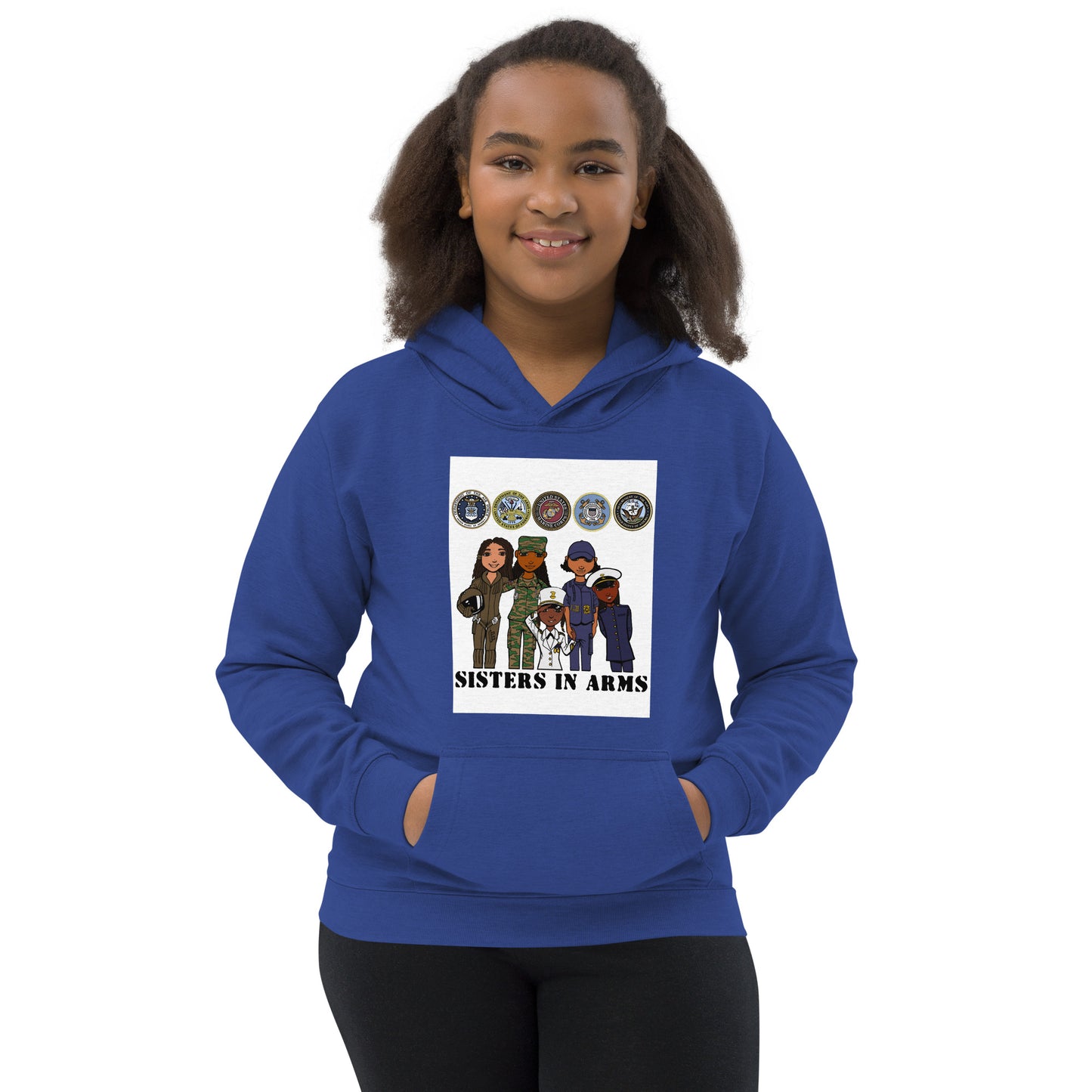 Sisters in Arms, Youth Sweatshirt Hoodie | Supporting Our Sisters in the Military