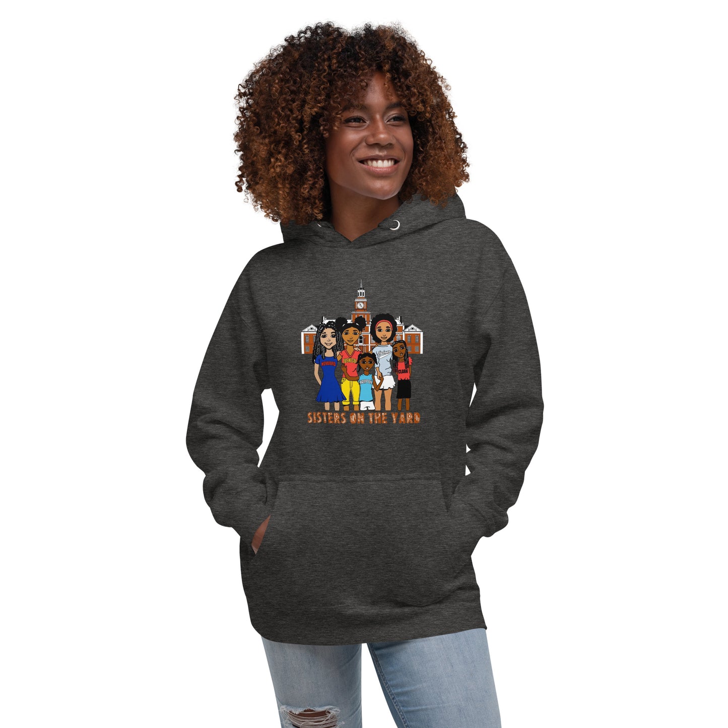 Sisters on the Yard, Adult Sweatshirt Hoodie | HBCU Pride