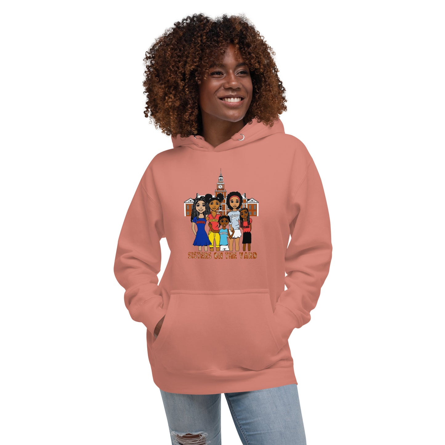 Sisters on the Yard, Adult Sweatshirt Hoodie | HBCU Pride