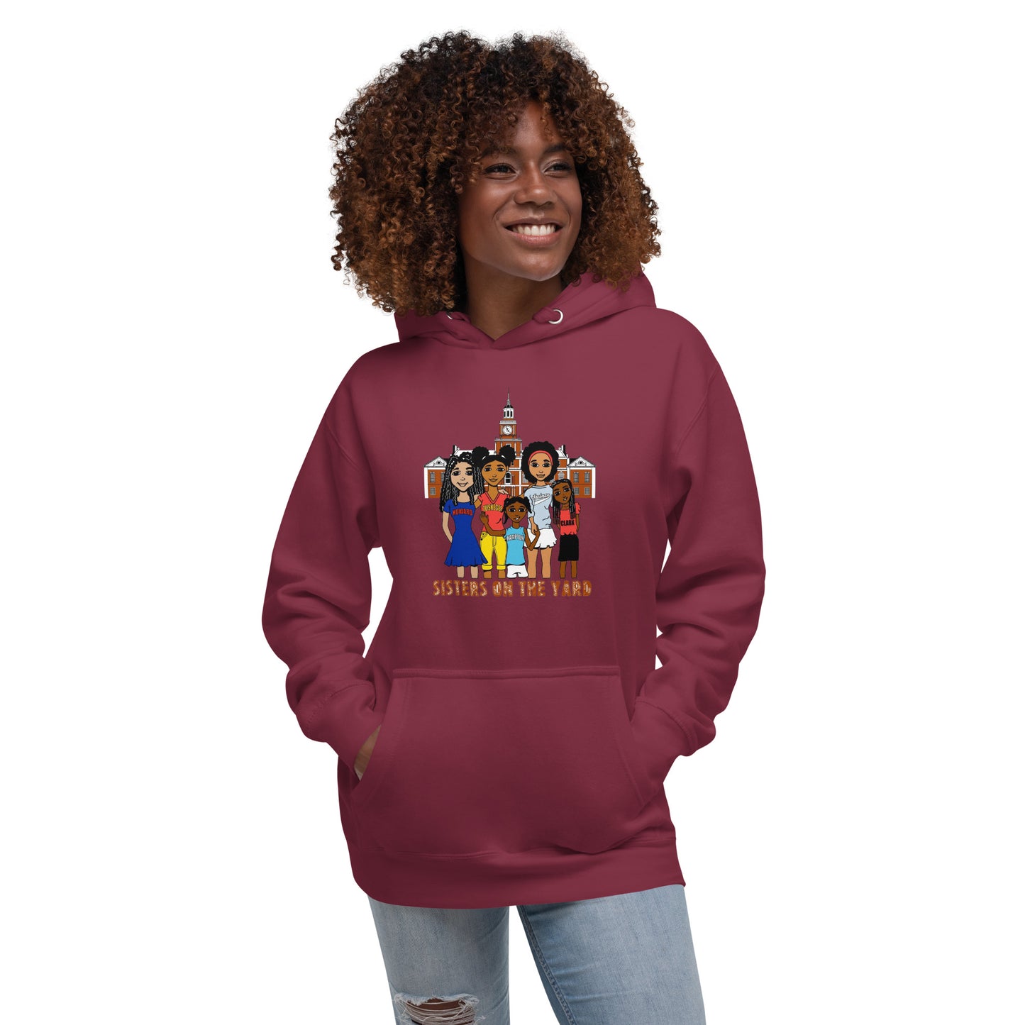 Sisters on the Yard, Adult Sweatshirt Hoodie | HBCU Pride