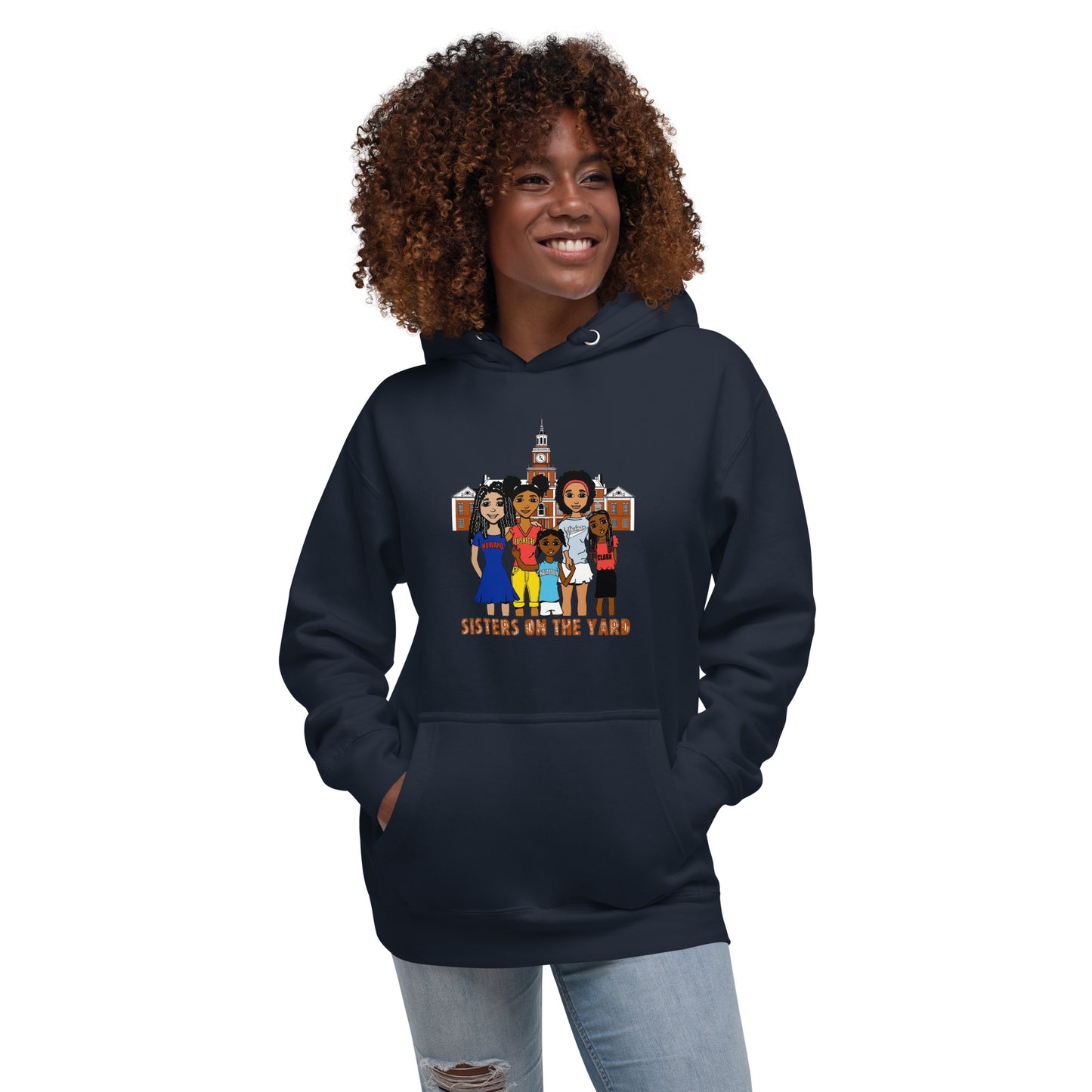 Sisters on the Yard, Adult Sweatshirt Hoodie | HBCU Pride