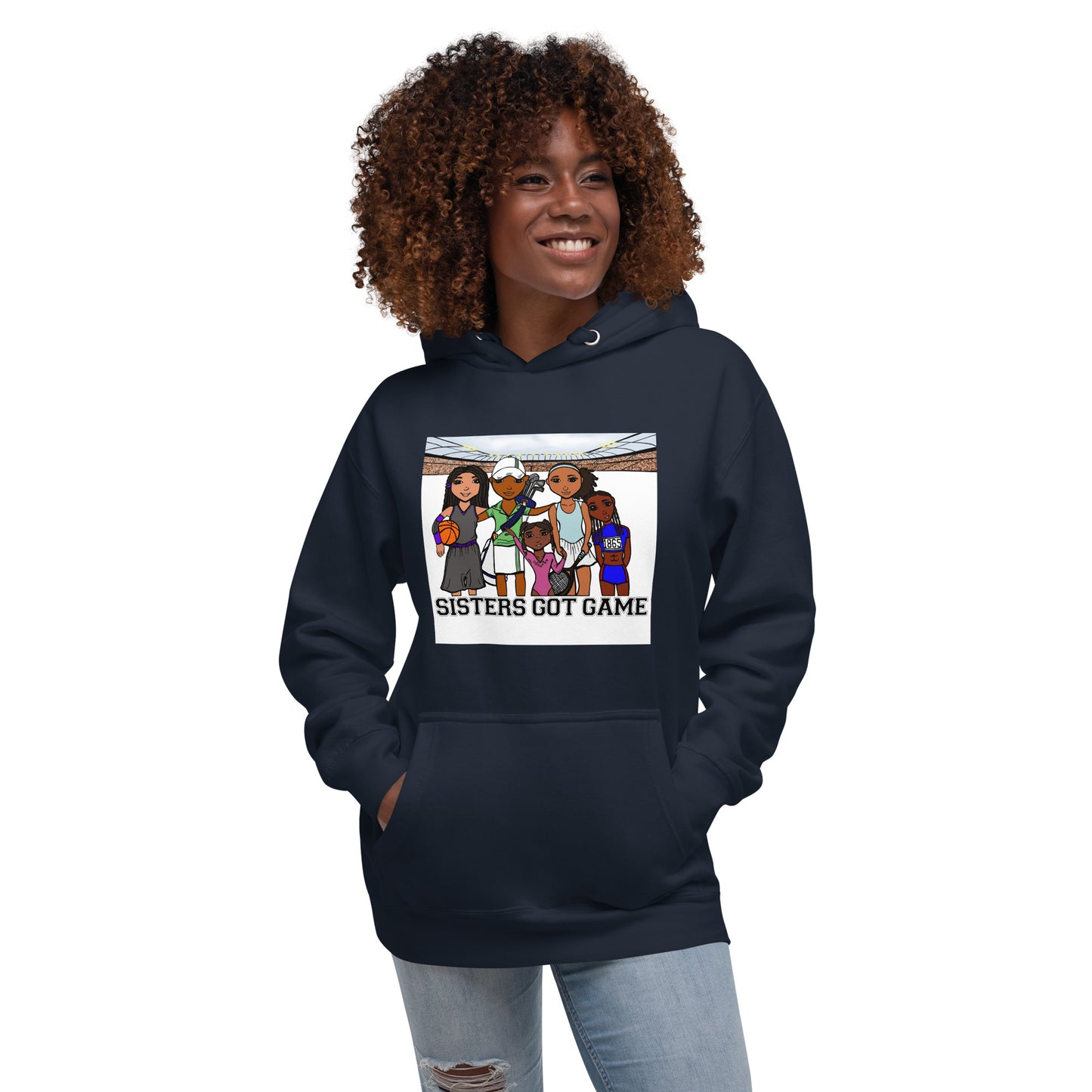 Sisters Got Game, Adult Sweatshirt Hoodie | Applauding the Dynamic Women of Sports