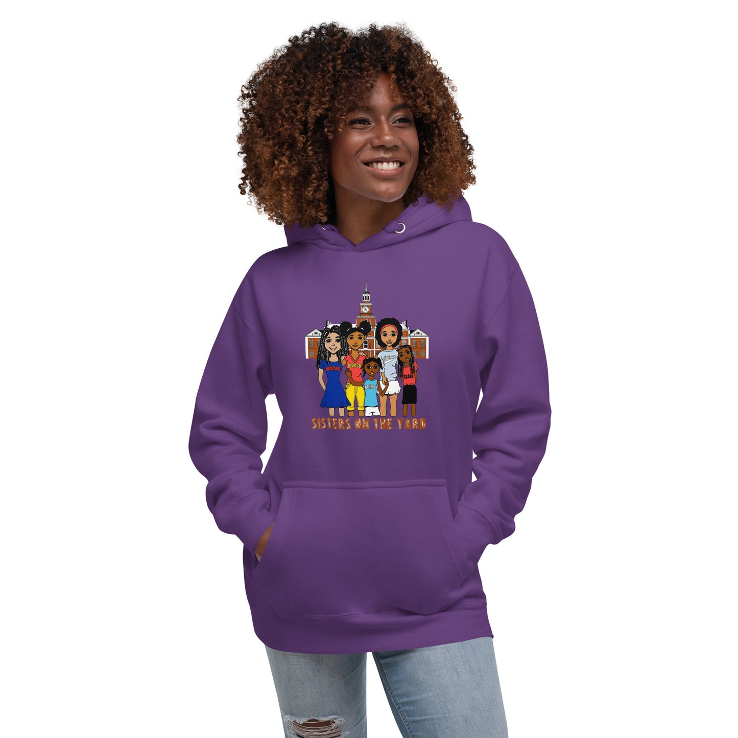 Sisters on the Yard, Adult Sweatshirt Hoodie | HBCU Pride