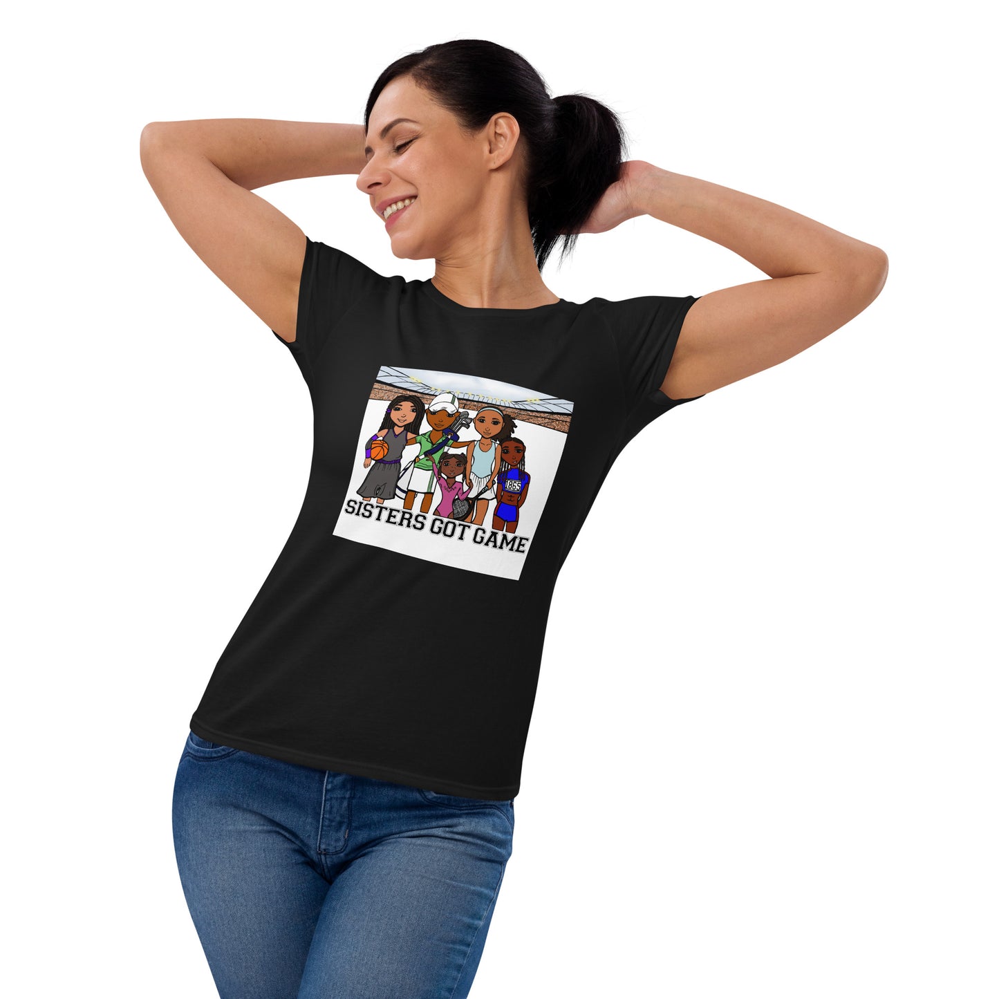 Sisters Got Game, Adult T-Shirt | Applauding the Dynamic Women of Sports