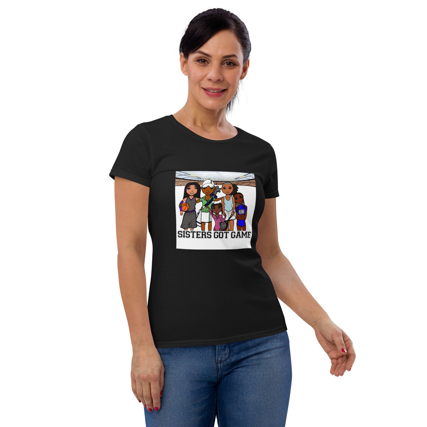 Sisters Got Game, Adult T-Shirt | Applauding the Dynamic Women of Sports