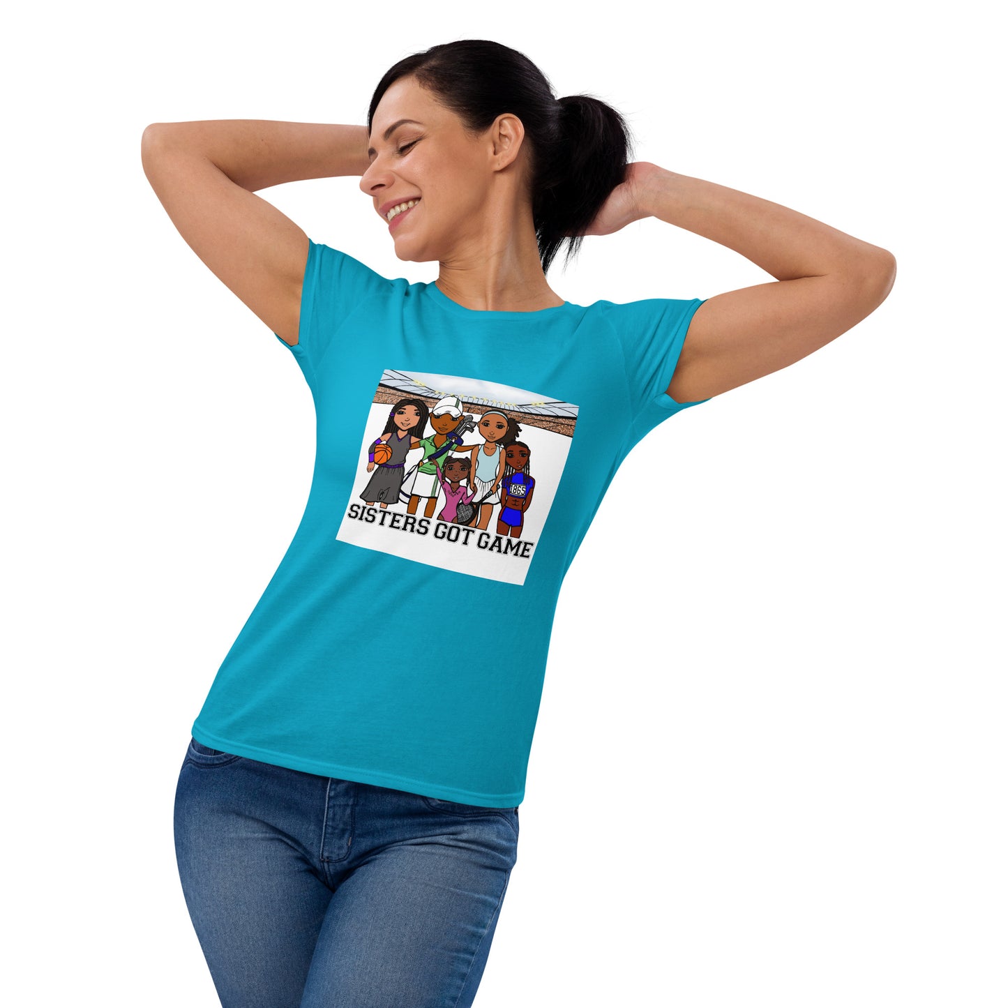 Sisters Got Game, Adult T-Shirt | Applauding the Dynamic Women of Sports