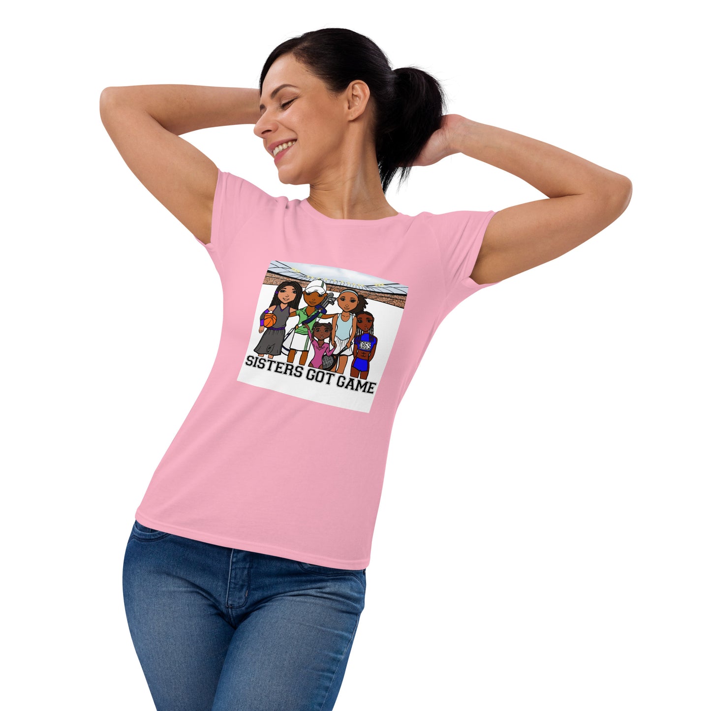 Sisters Got Game, Adult T-Shirt | Applauding the Dynamic Women of Sports