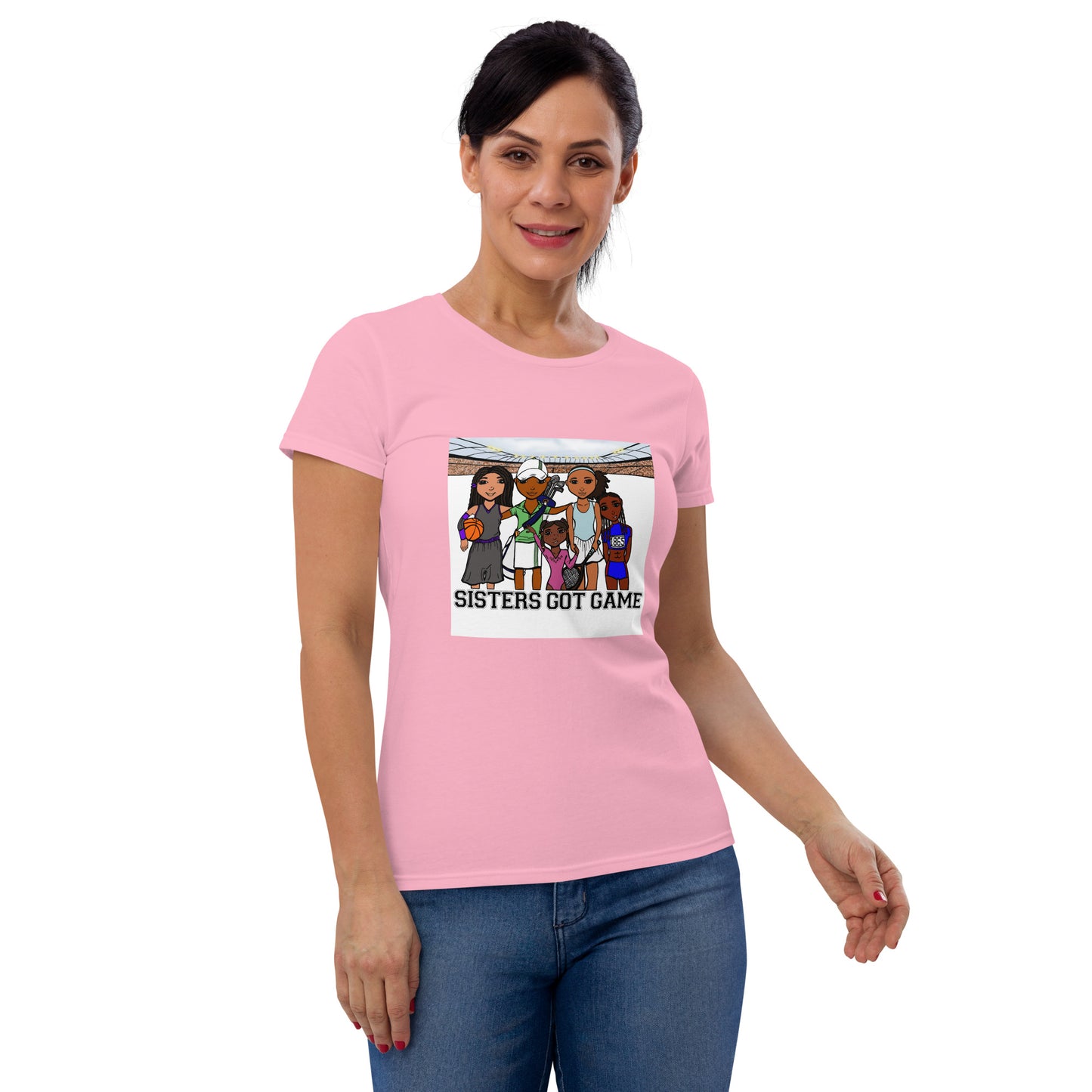 Sisters Got Game, Adult T-Shirt | Applauding the Dynamic Women of Sports