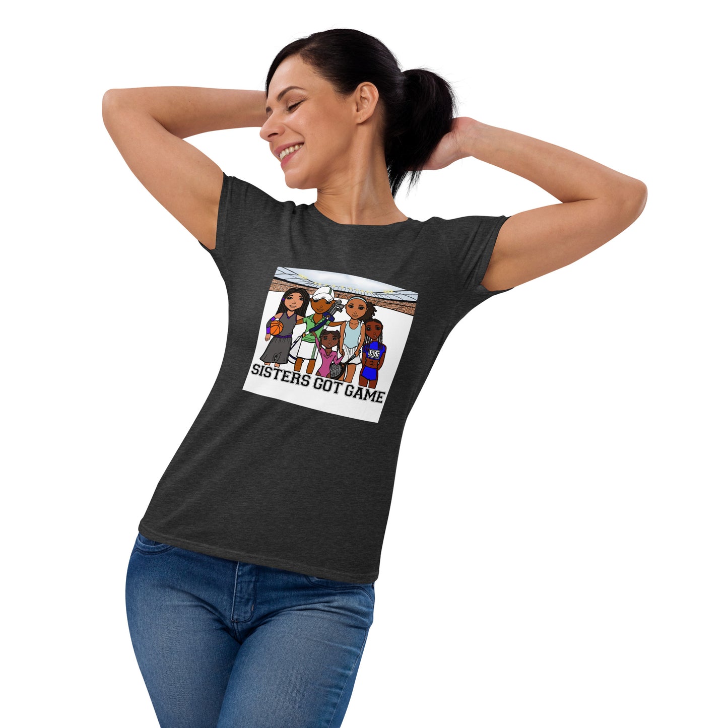 Sisters Got Game, Adult T-Shirt | Applauding the Dynamic Women of Sports