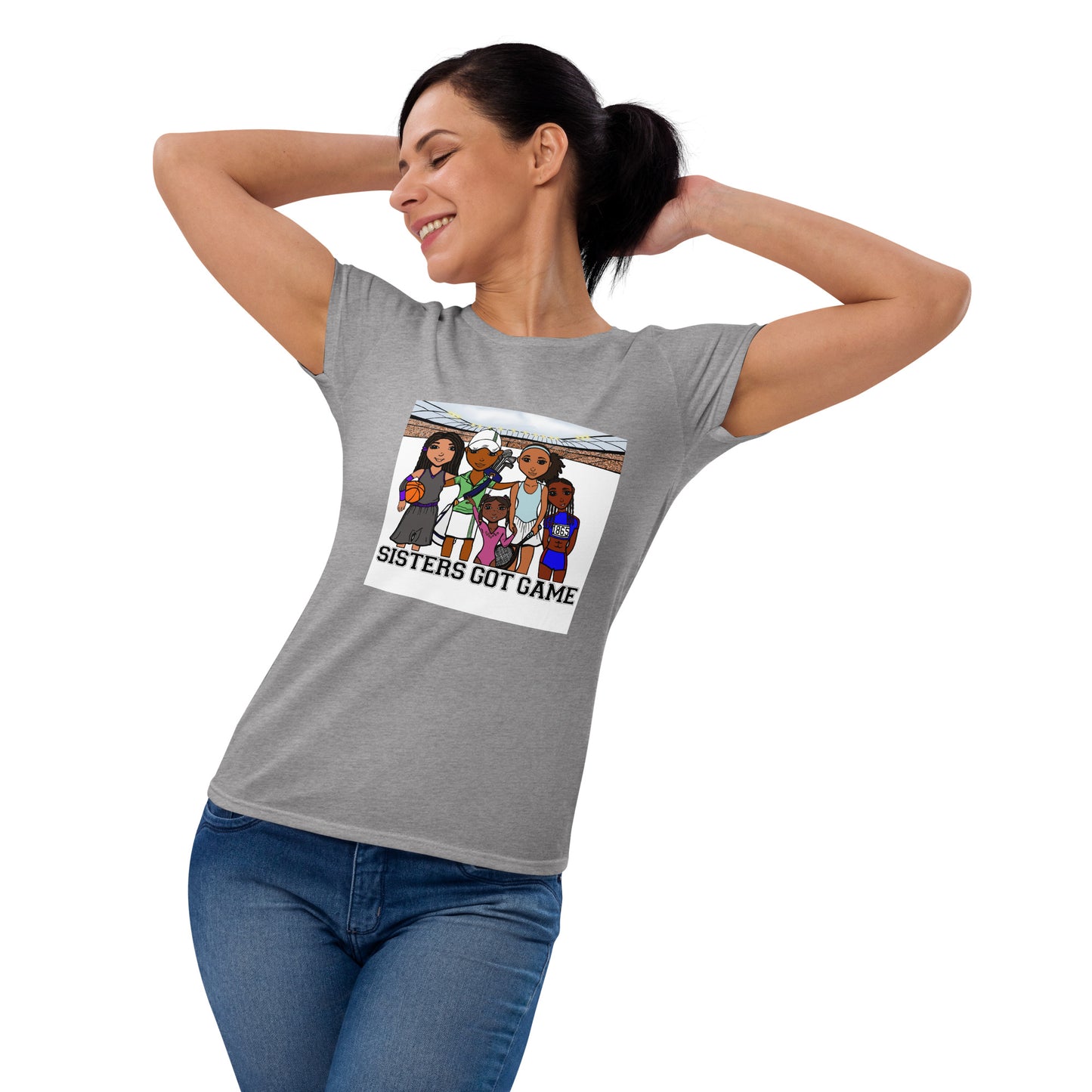 Sisters Got Game, Adult T-Shirt | Applauding the Dynamic Women of Sports