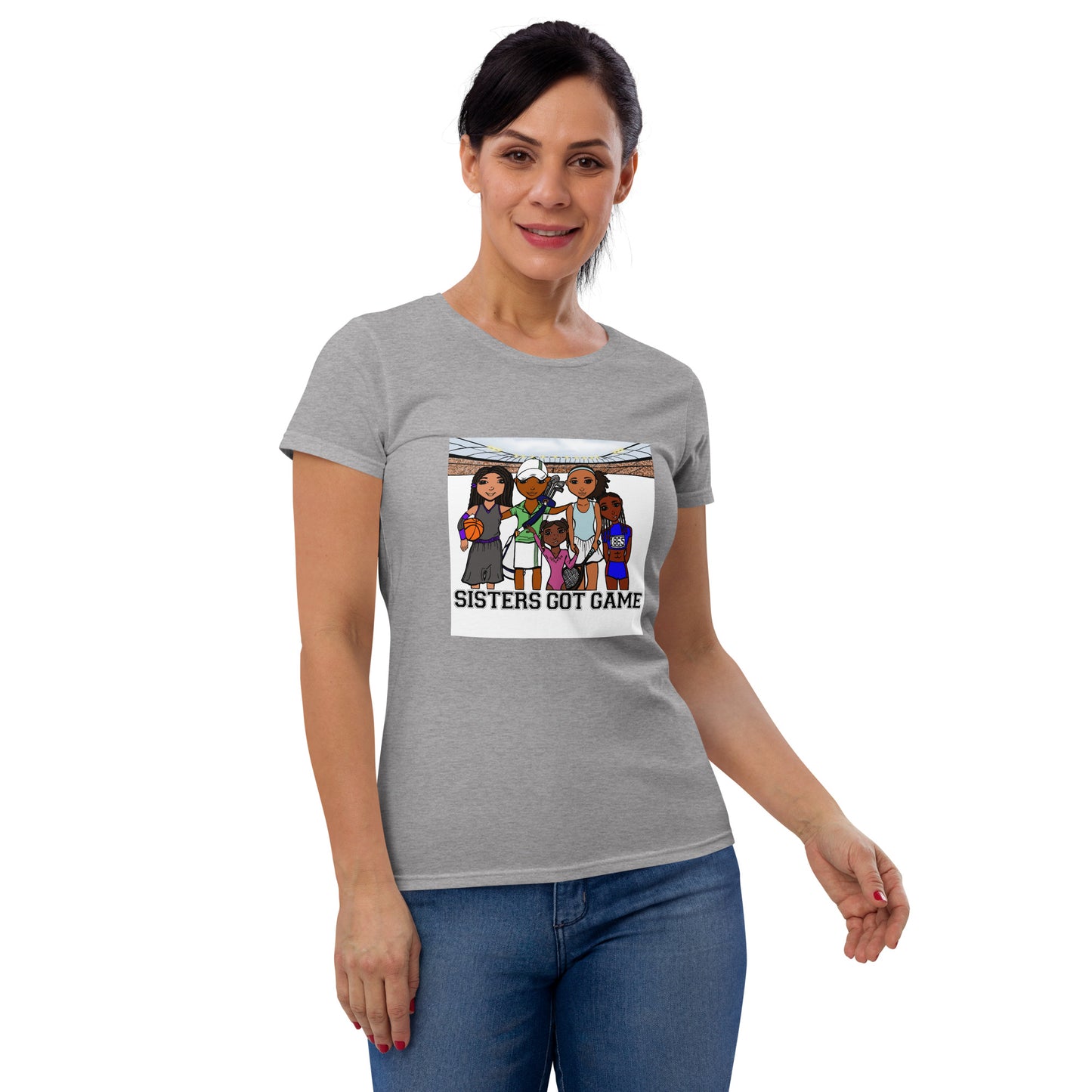 Sisters Got Game, Adult T-Shirt | Applauding the Dynamic Women of Sports