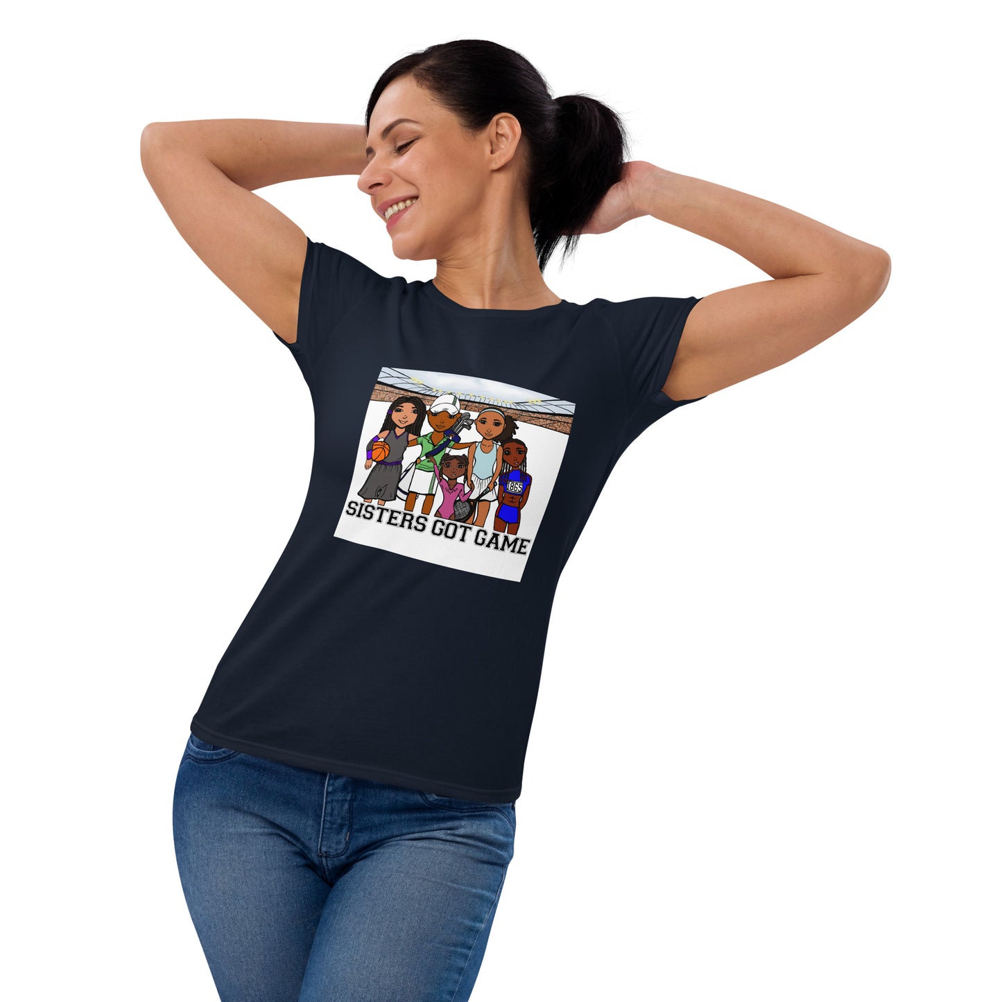 Sisters Got Game, Adult T-Shirt | Applauding the Dynamic Women of Sports