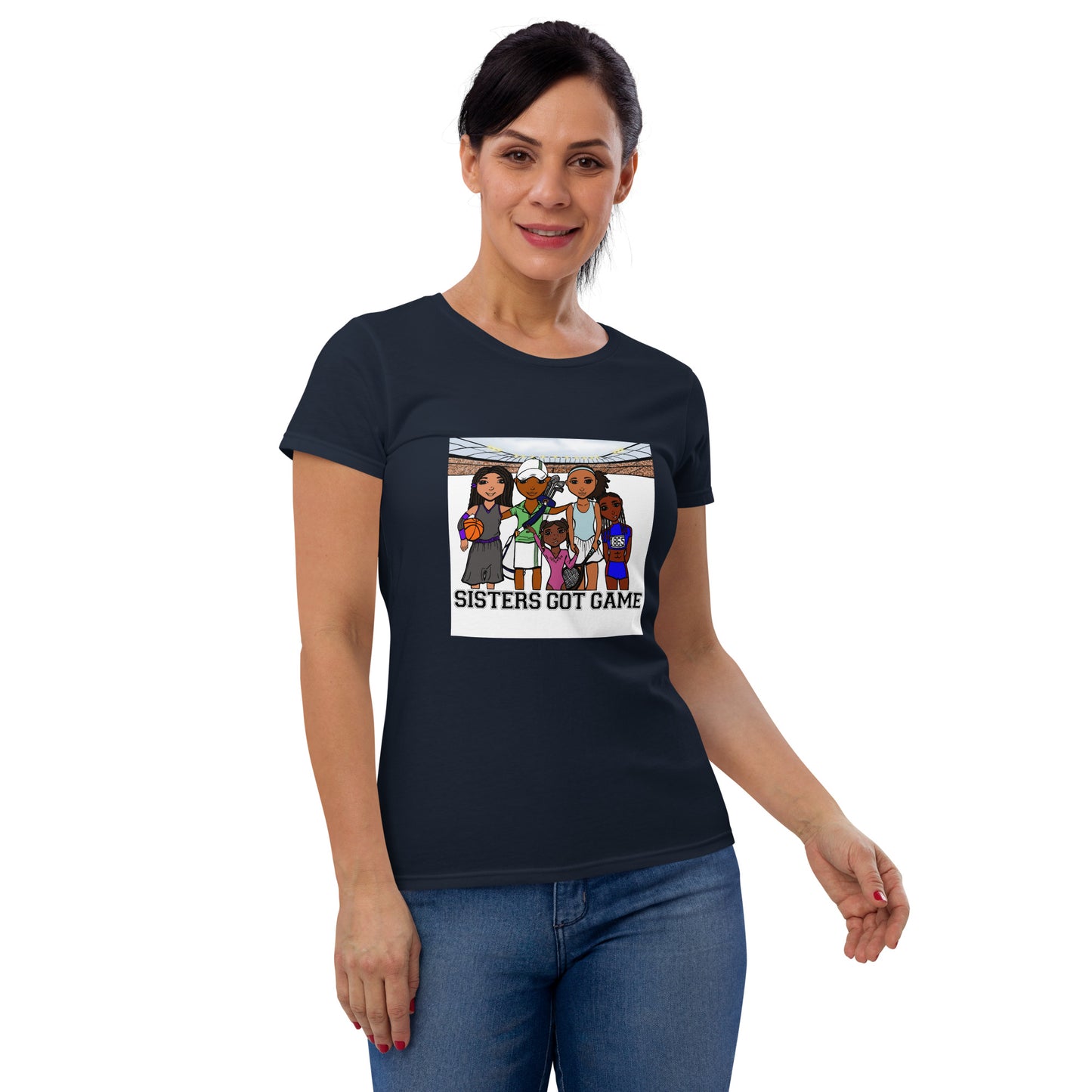 Sisters Got Game, Adult T-Shirt | Applauding the Dynamic Women of Sports