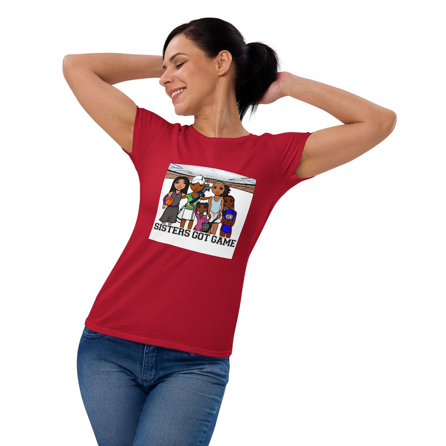 Sisters Got Game, Adult T-Shirt | Applauding the Dynamic Women of Sports