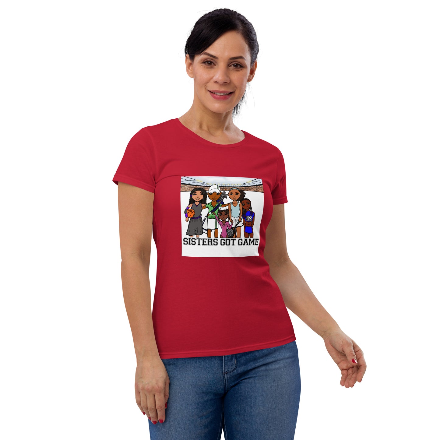 Sisters Got Game, Adult T-Shirt | Applauding the Dynamic Women of Sports