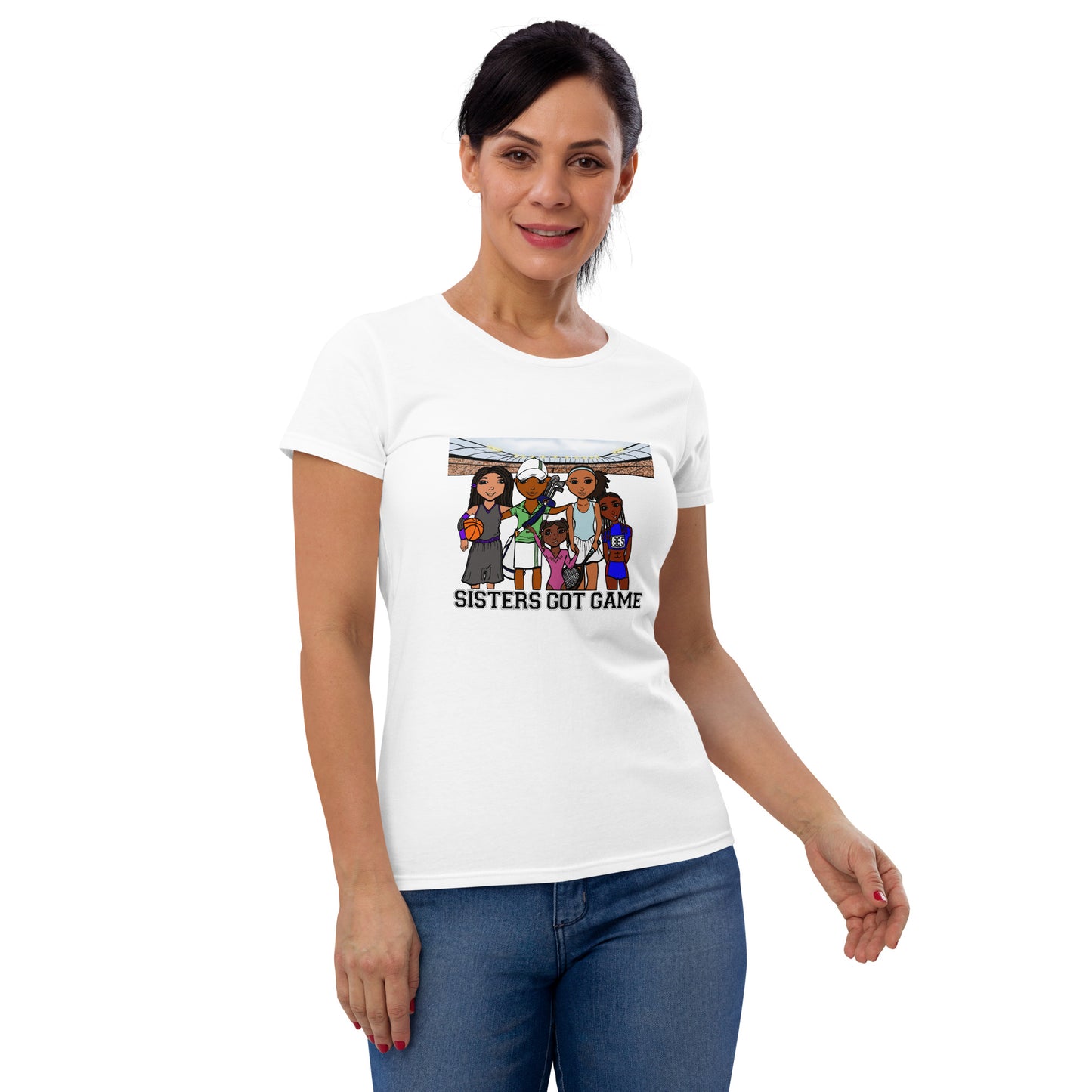 Sisters Got Game, Adult T-Shirt | Applauding the Dynamic Women of Sports