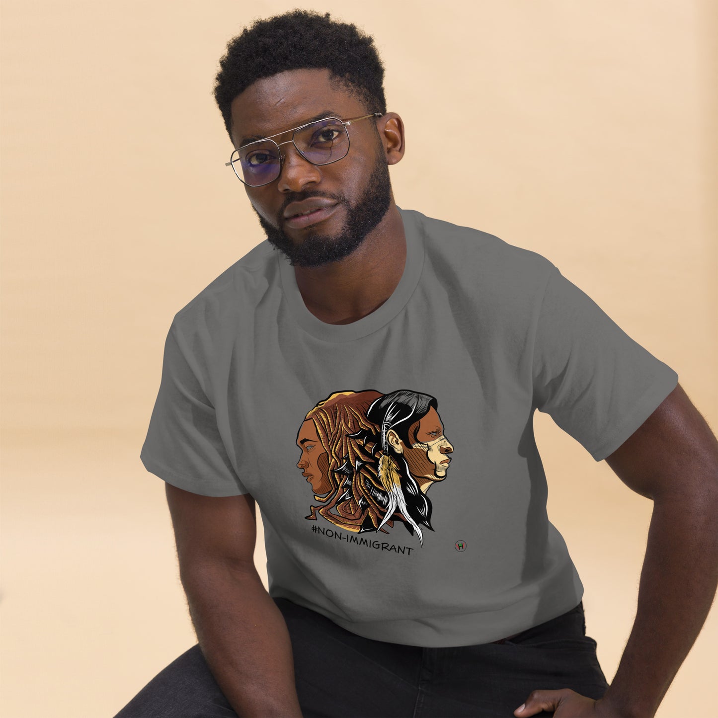 Non Immigrant King, Adult T-Shirt | Distinction for descendants of enslaved Africans