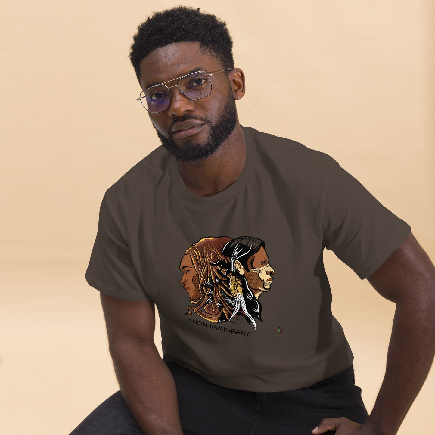 Non Immigrant King, Adult T-Shirt | Distinction for descendants of enslaved Africans