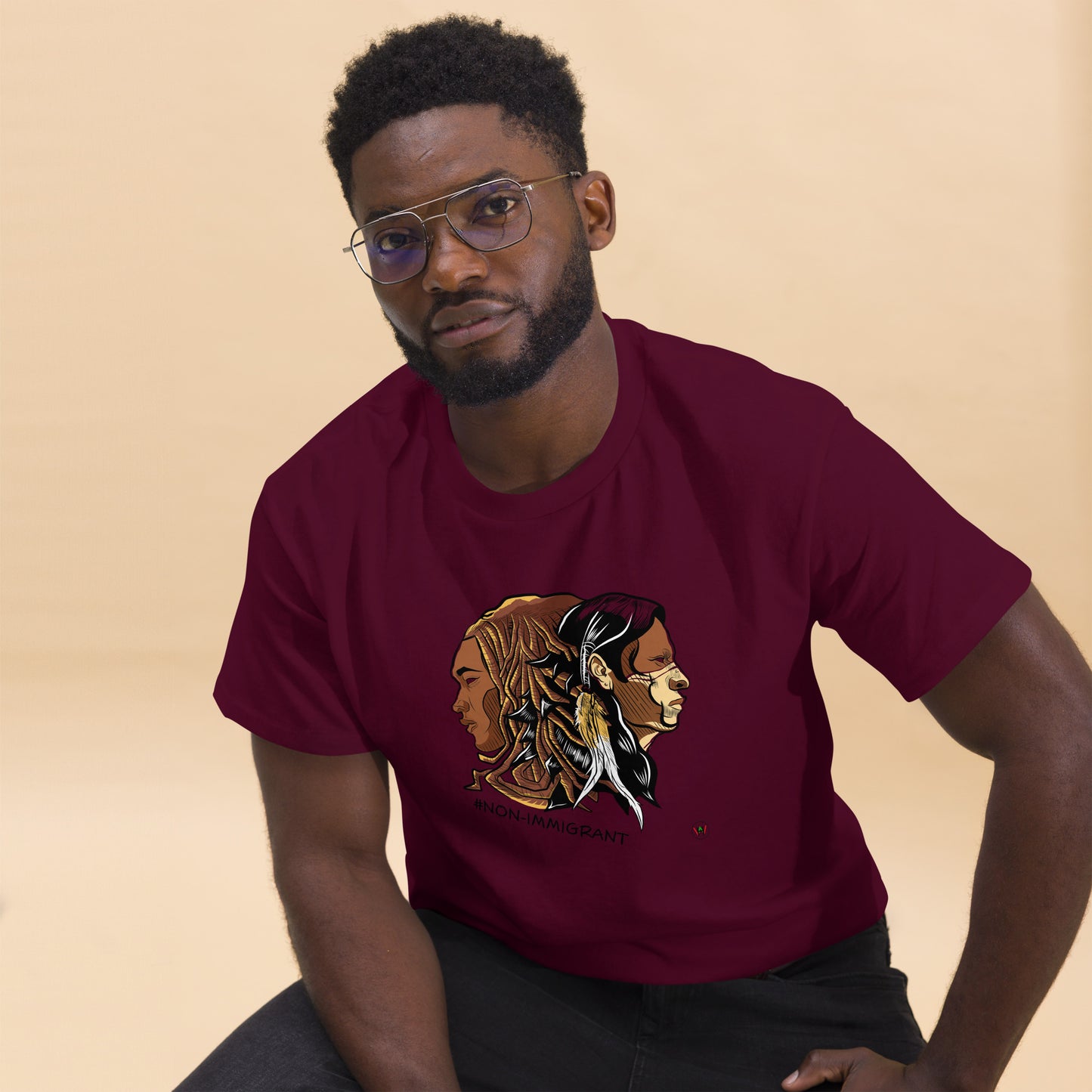 Non Immigrant King, Adult T-Shirt | Distinction for descendants of enslaved Africans