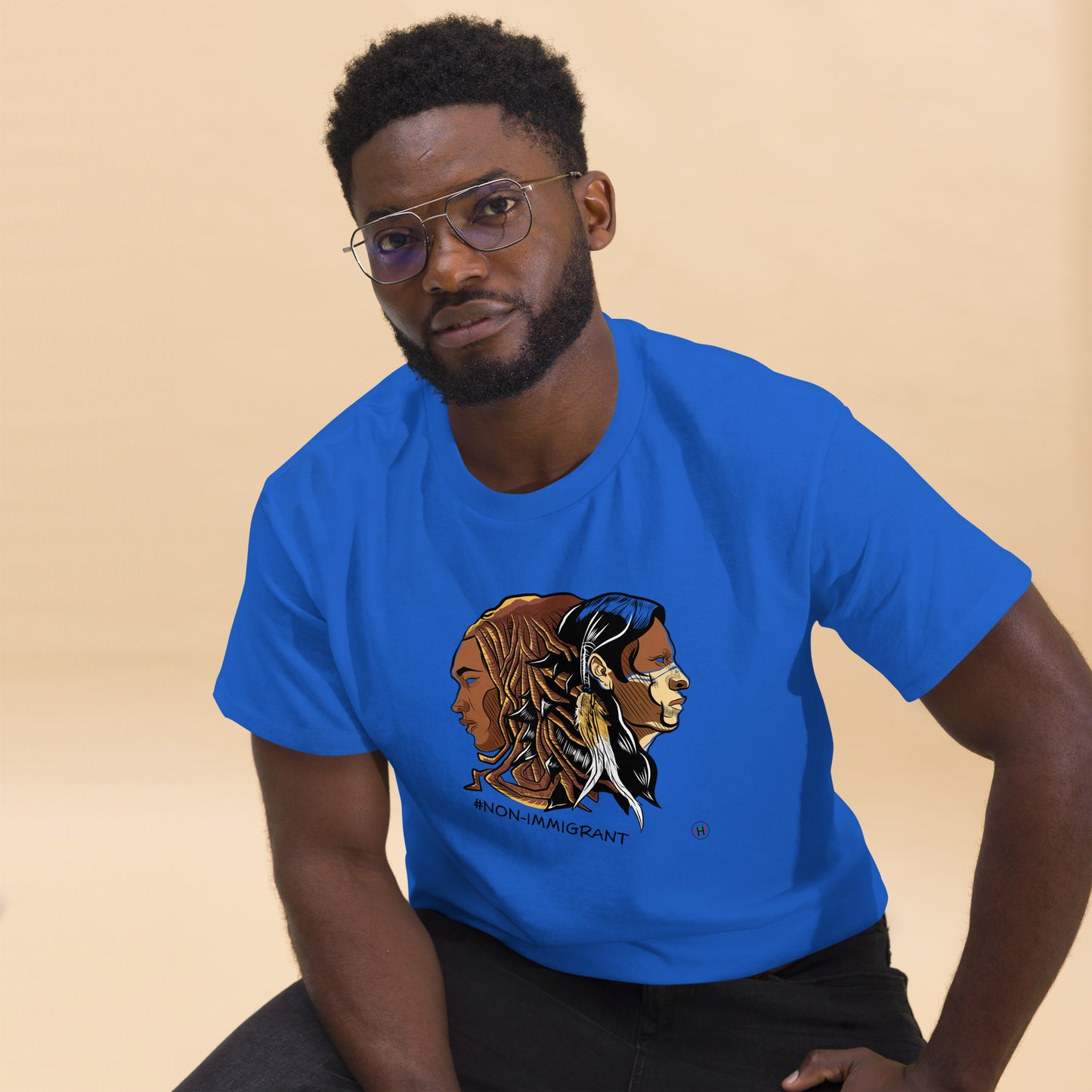 Non Immigrant King, Adult T-Shirt | Distinction for descendants of enslaved Africans