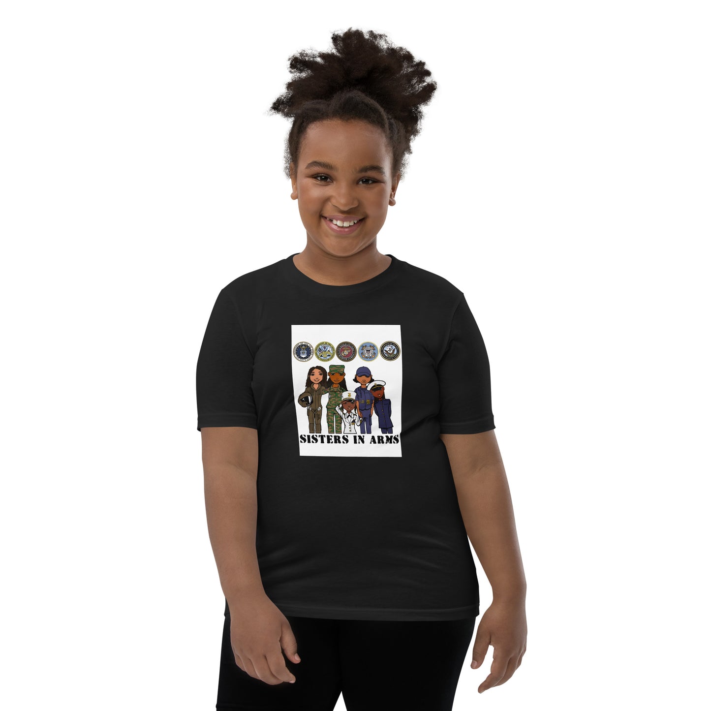 Sisters in Arms, Youth T-Shirt | Supporting Women in the Military