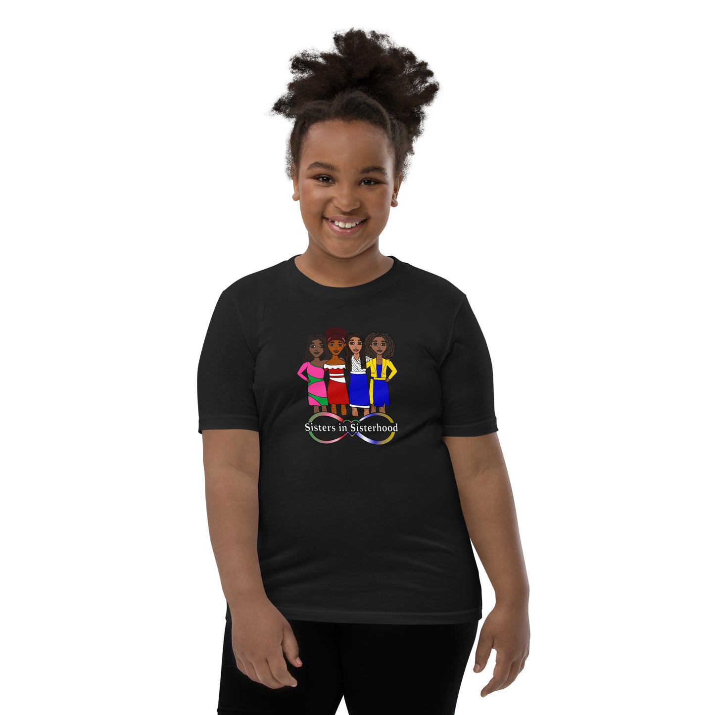 Sisters in Sisterhood, Youth T-Shirt | Honoring the Divine 9 Sororities