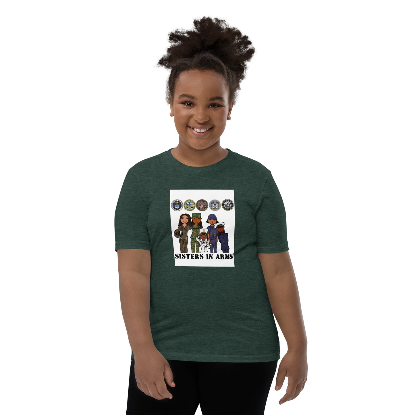 Sisters in Arms, Youth T-Shirt | Supporting Women in the Military