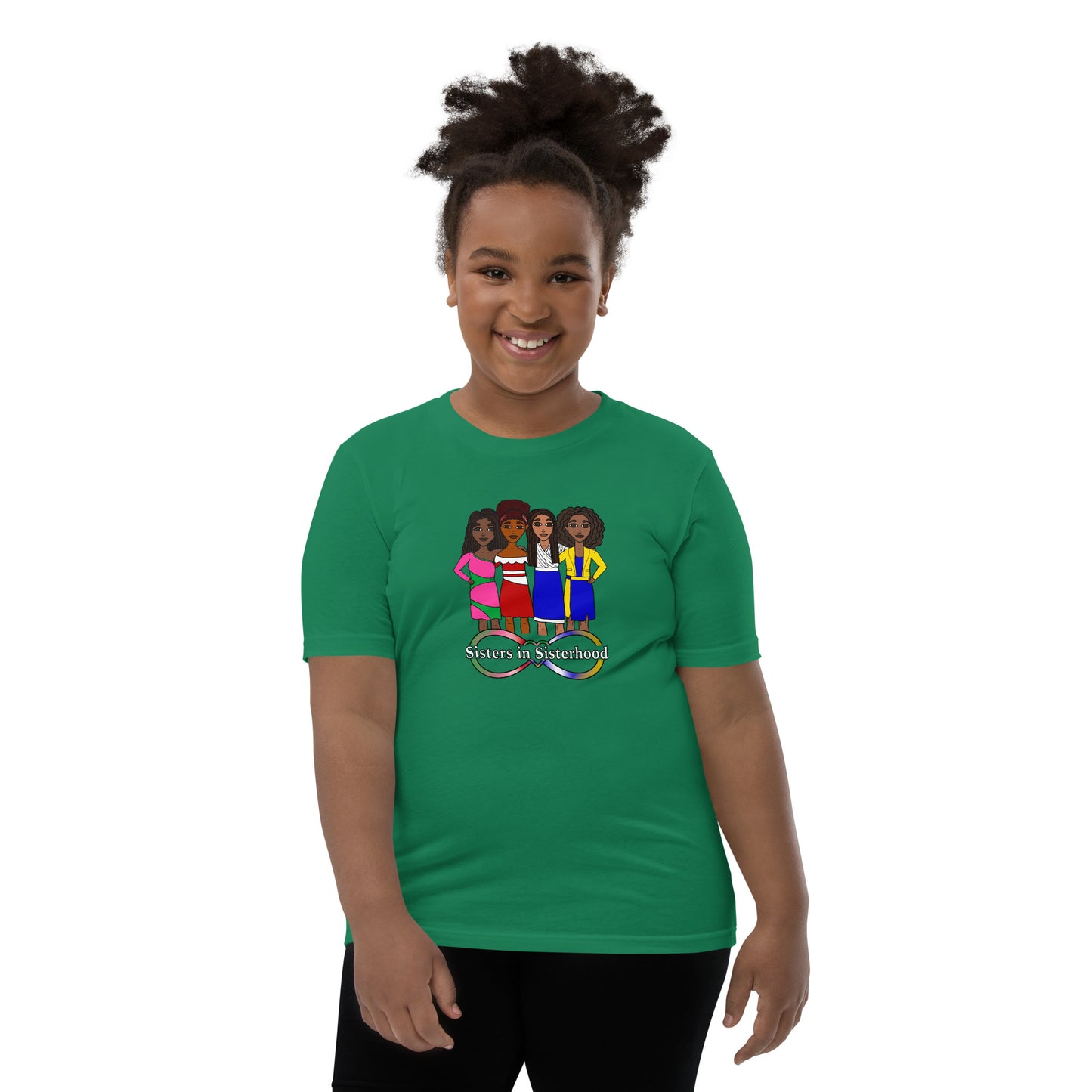 Sisters in Sisterhood, Youth T-Shirt | Honoring the Divine 9 Sororities