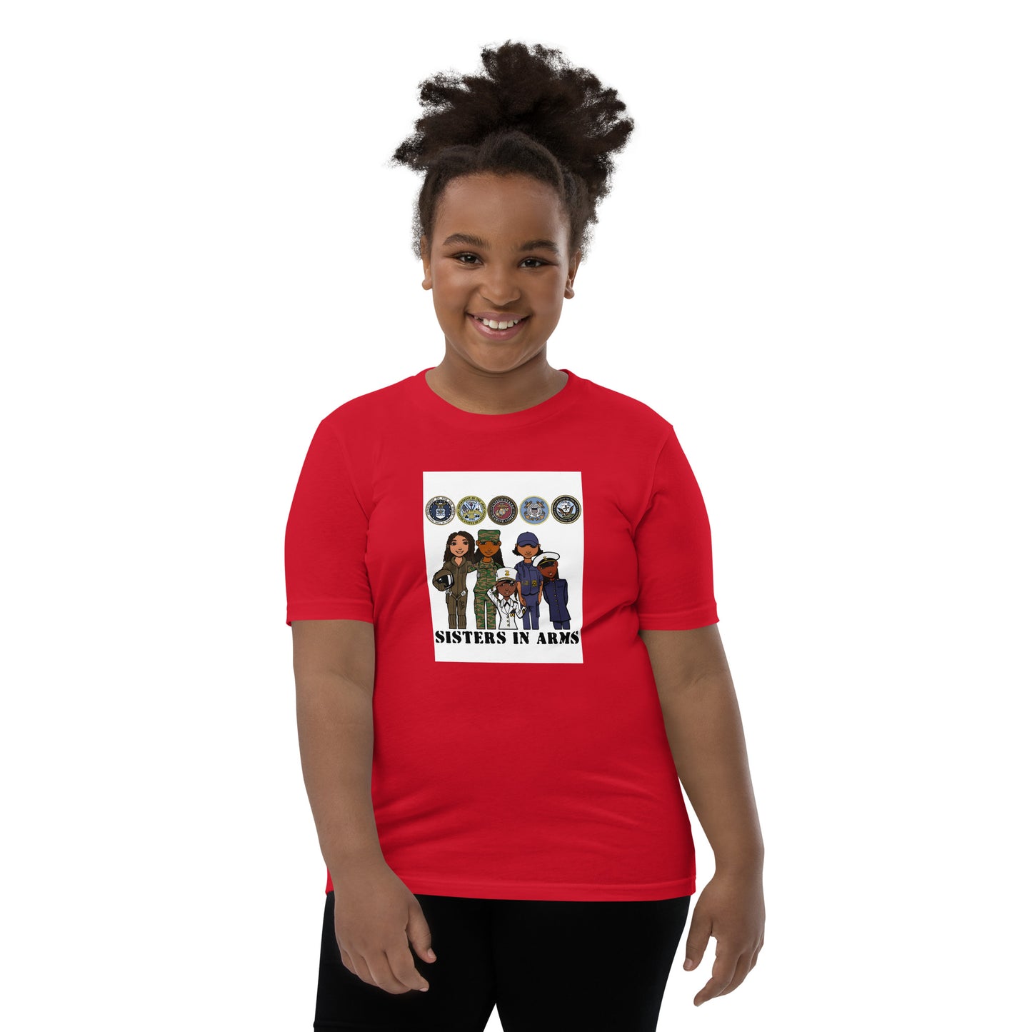 Sisters in Arms, Youth T-Shirt | Supporting Women in the Military