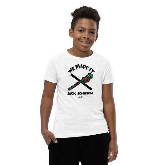 We Made It, Youth T-Shirt | Unyielding Strength Jack Johnson Wrench Patent