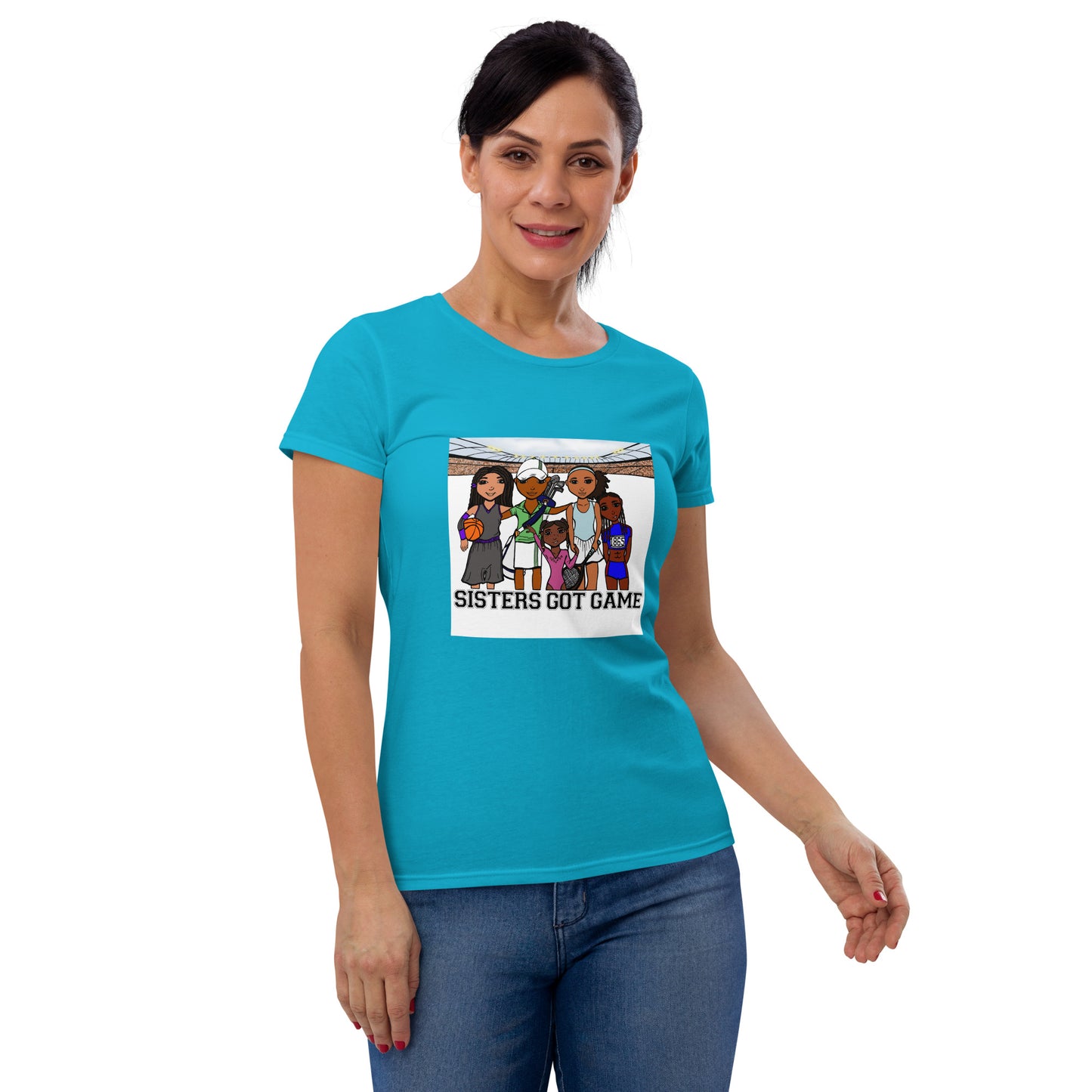 Sisters Got Game, Adult T-Shirt | Applauding the Dynamic Women of Sports