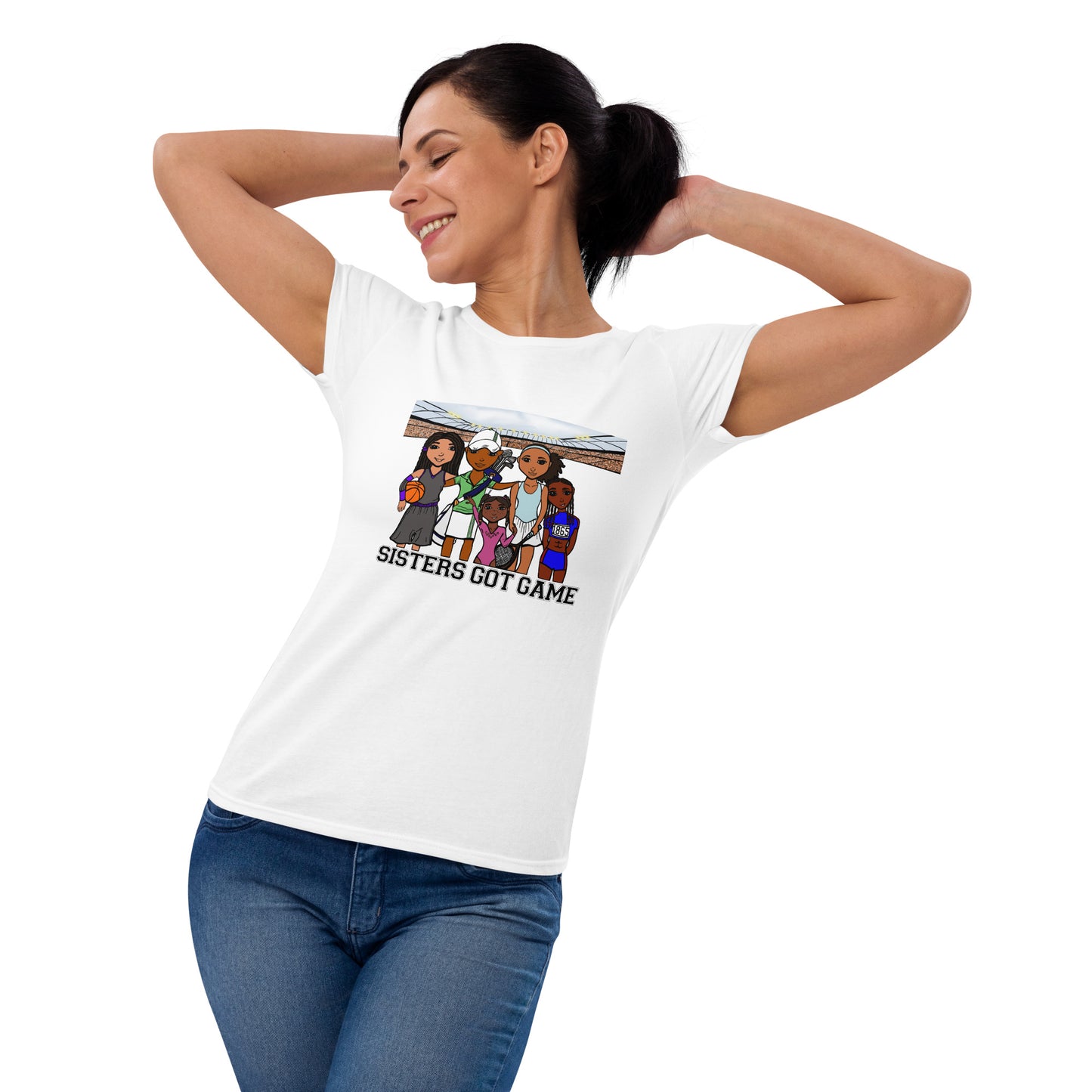 Sisters Got Game, Adult T-Shirt | Applauding the Dynamic Women of Sports
